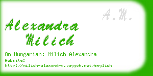 alexandra milich business card